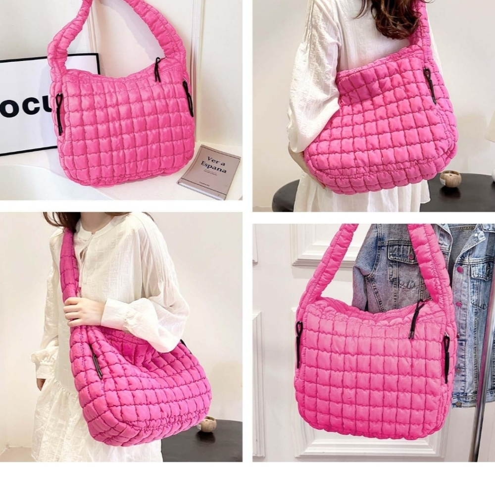 New Pink Quilted Shoulder Bag - Picture 13 of 13